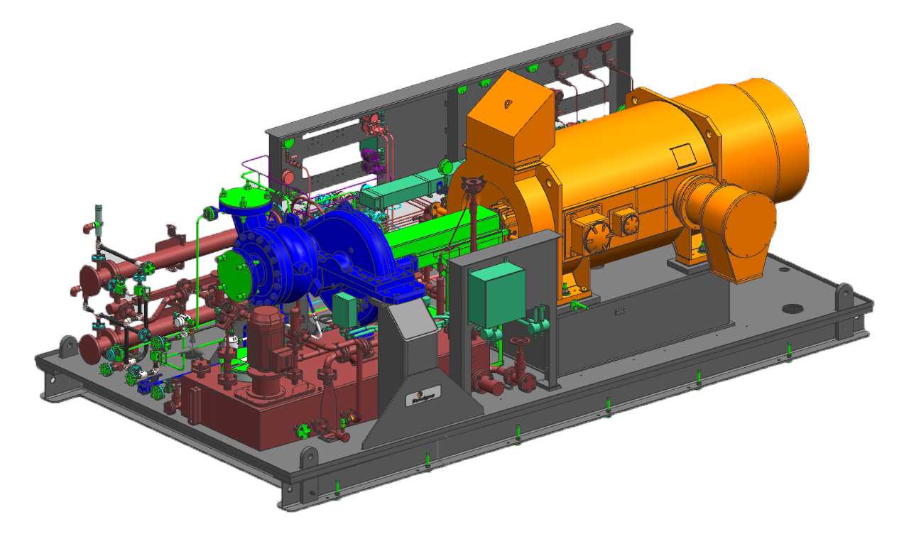 Sundyne LF 2X80 Process Gas Compressor Skid Package